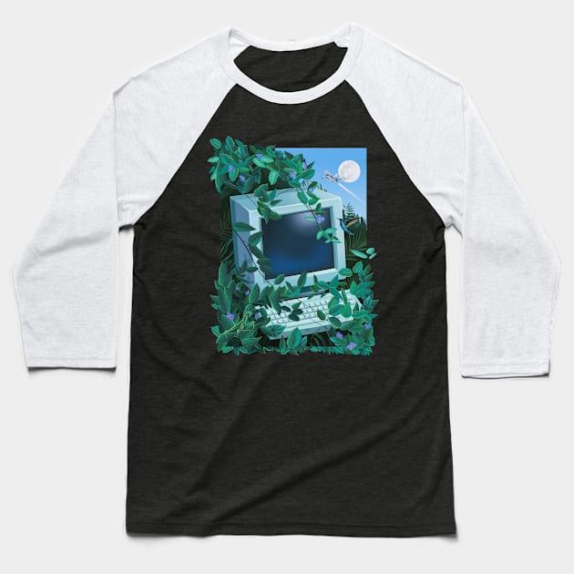 Green World Baseball T-Shirt by Mr.Melville